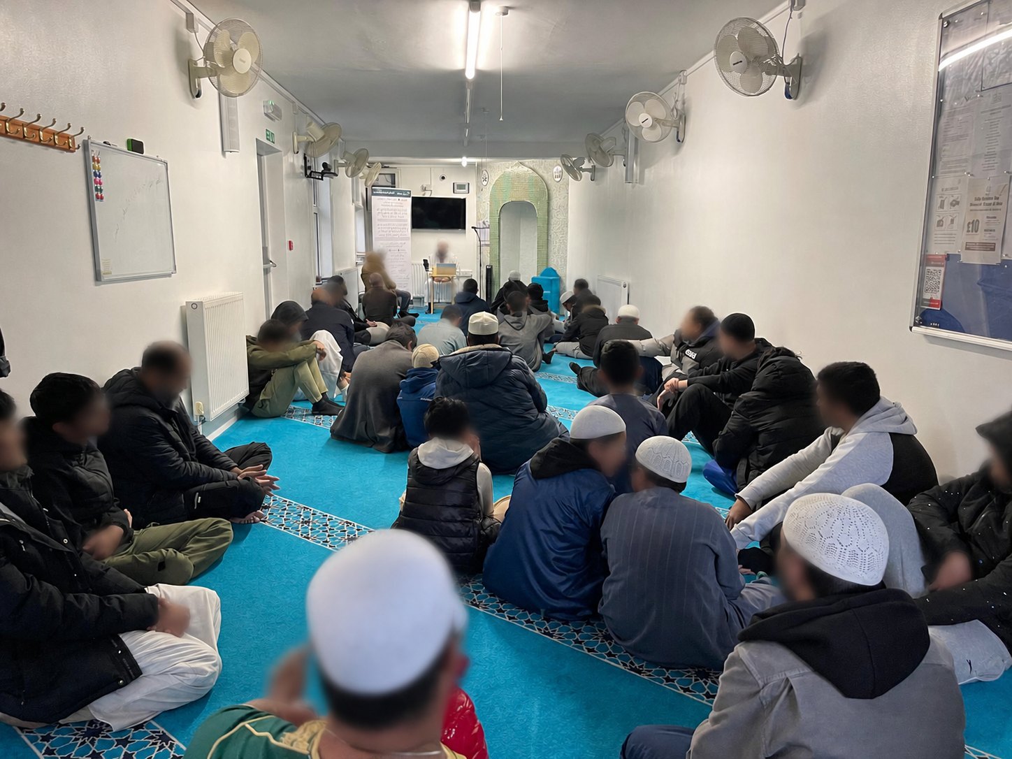Community gathering at Hitchin Mosque